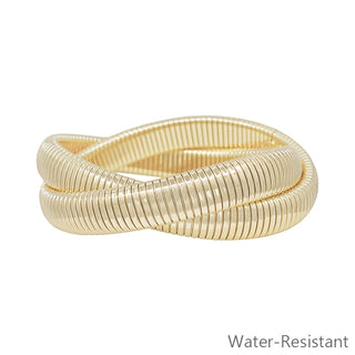 2 Strand Ribbed Twisted Bracelet