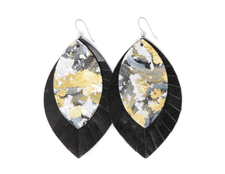 Print Layered Large Earrings