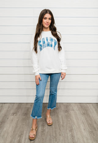 "Salty" Adventure Patchwork Sweatshirt