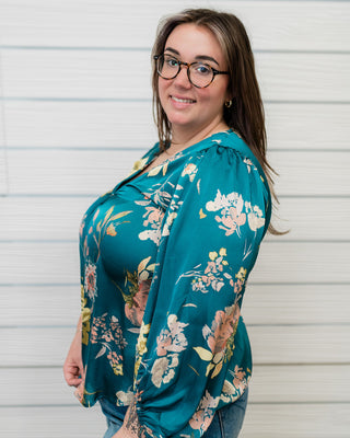 Walking Through Floral Blouse
