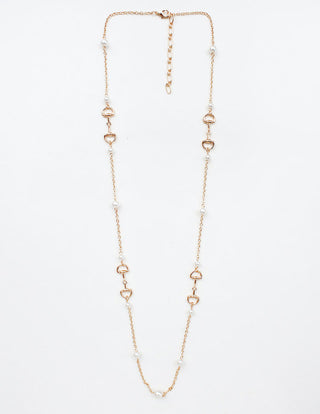 Pearls & Horsebit Station Necklace