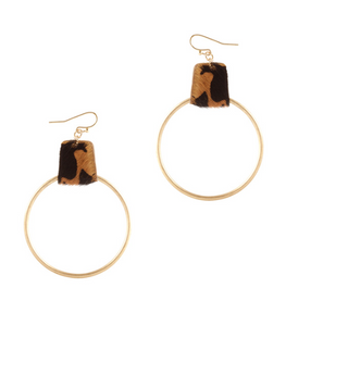 Cow Hide Earrings