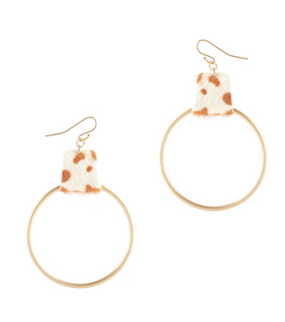 Cow Hide Earrings