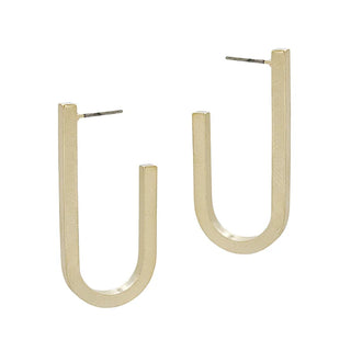 Modern Twist U Shape Earrings