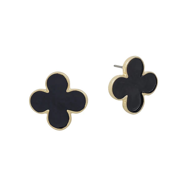 Class Act Enamel Clover Stud Earrings