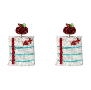 Back to School A+ Notebook Earrings