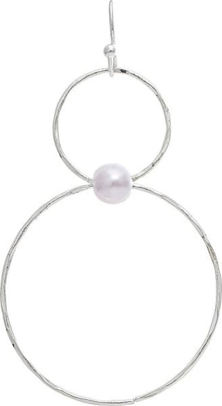 Simple, elegant, and effortlessly chic, these double hoop earrings feature a modern layered design accented with a single pearl detail at the center. Lightweight and versatile, they're the perfect accessory for everything from casual days to dressier occasions. Their timeless silhouette makes them a jewelry box staple you'll reach for again and again.

Available in Gold or Silver
Double hoop dangle design
Classic pearl accent