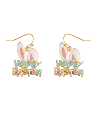 Happy Easter Bunny Earrings