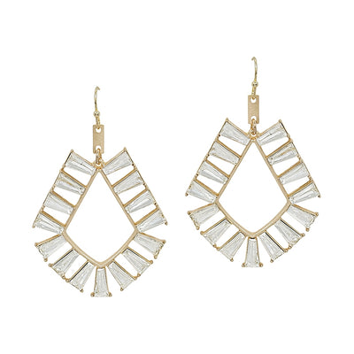 Crystal Accent Geometric Earring
