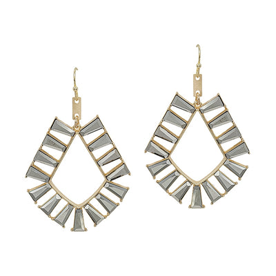 Crystal Accent Geometric Earring