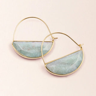 Stone Prism Hoop - Gold