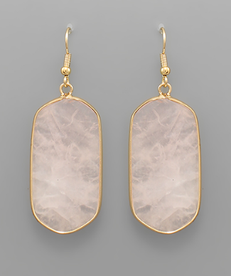 Oval Stone Earrings