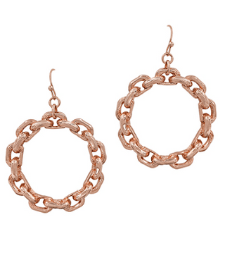 Chain Linked Together Hoop Earrings