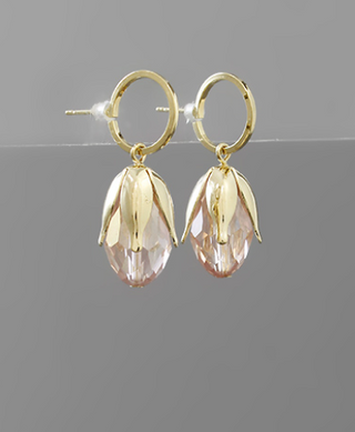 Flower Bud Drop Earrings