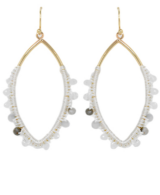 Trimmed Crystal Marquise Earrings