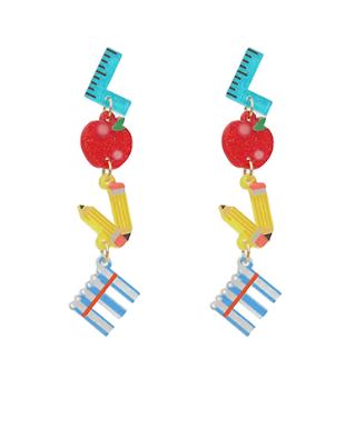 School Supply LOVE Drop Earrings