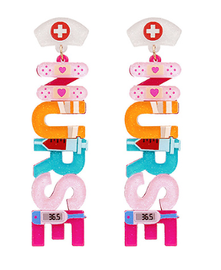 Nurse Acrylic Earrings