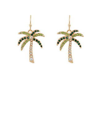 Crystal Palm Tree Earrings