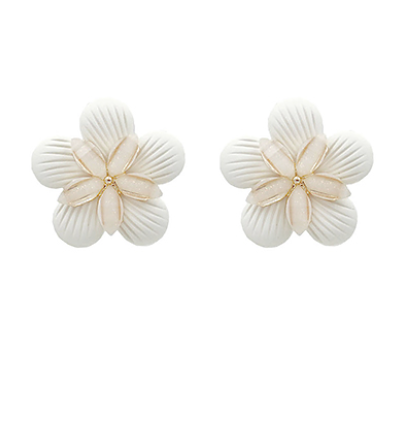 Double Flower Post Earrings