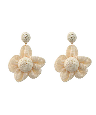 Raffia Flower Earring