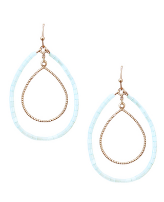 Double Seed Teardrop Earrings