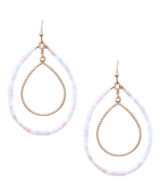 Double Seed Teardrop Earrings