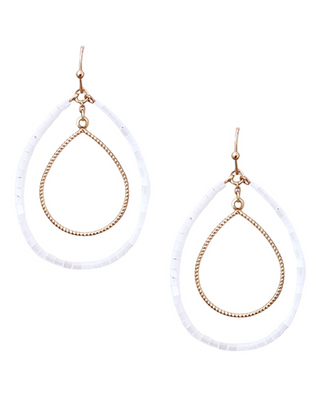 Double Seed Teardrop Earrings