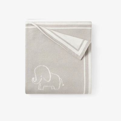 Elephant Cotton Knit Blanket