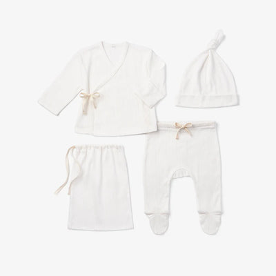 Infant White Pointelle Layette Gift Set