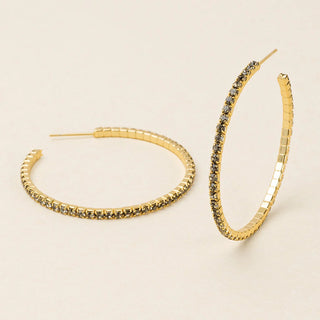 Sparkle & Shine Rhinestone Hoops - Large