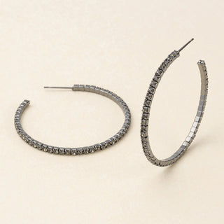 Sparkle & Shine Rhinestone Hoops - Large