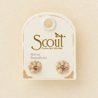 Sparkle & Shine Enamel Flower Earrings - Small