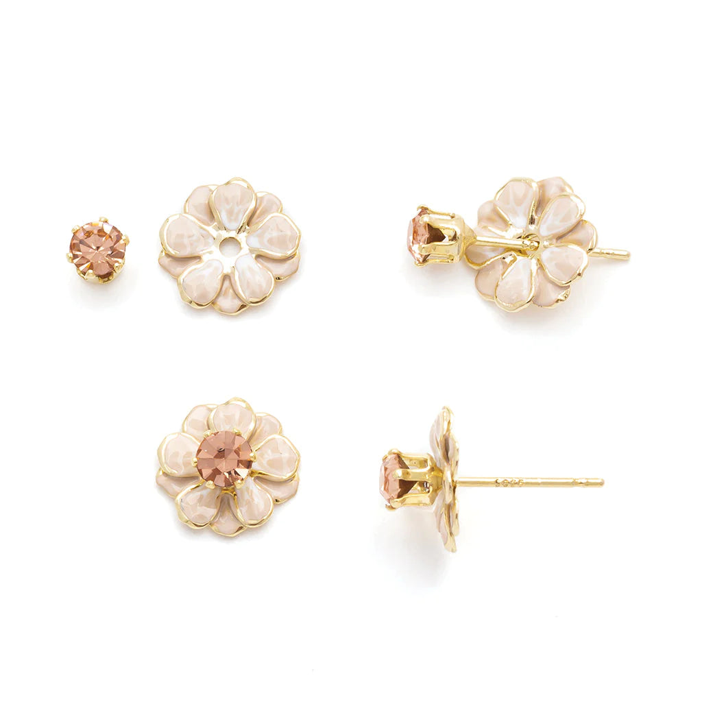 Sparkle & Shine Enamel Flower Earrings - Small