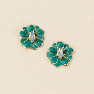 Sparkle & Shine Enamel Flower Earrings - Small