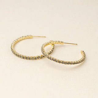 Sparkle & Shine Rhinestone Hoops - Small