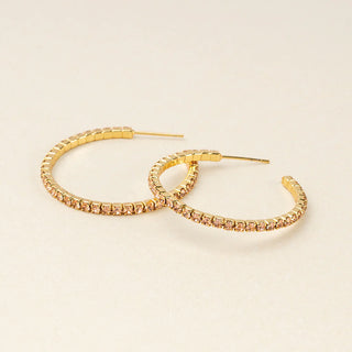 Sparkle & Shine Rhinestone Hoops - Small