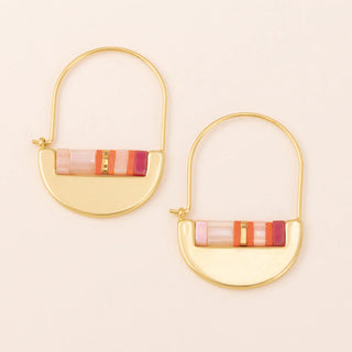 Good Karma Miyuki Crescent Hoop Earrings