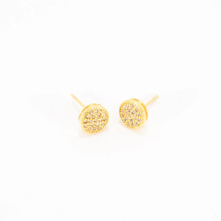 B.b.Lila Fancy Pants Diamond Circle Studs