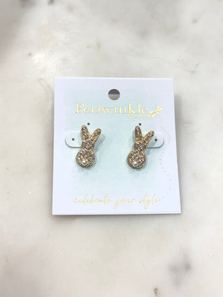 Playful charm meets delicate sparkle with these adorable bunny stud earrings. Featuring gold-tone bunny silhouettes adorned with shimmering crystal details and a tiny pearl accent, this pair adds a whimsical yet polished touch to any look. Lightweight and easy to wear, they’re perfect for everyday styling or adding a fun accent to your outfit.