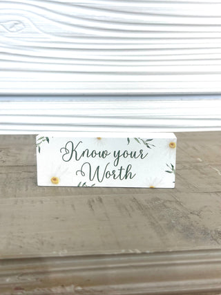 Inspirational Floral Word Blocks