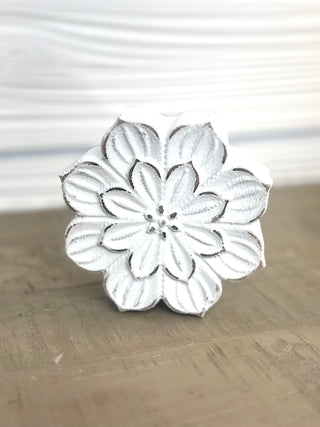 Distressed Floral Wood Accent