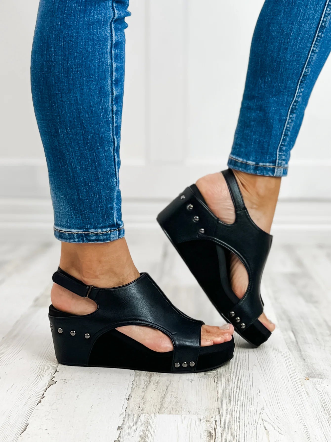 Carley Wedge - Black Combo