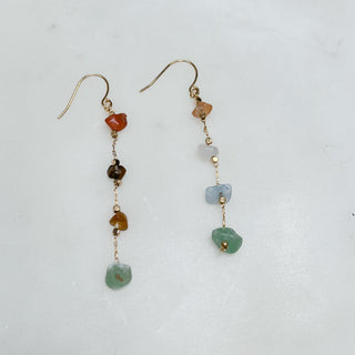 Stone Bead Dangle Earrings