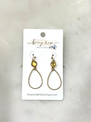 Golden Glow Teardrop Earrings