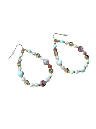 Confetti Beaded Hoop Earrings