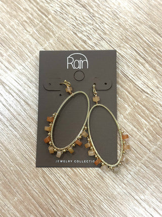 Gemstone Arch Earrings