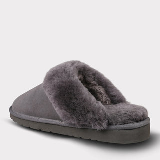 Lia Scuff Slipper - Charcoal