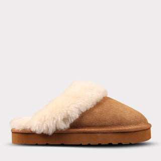 Lia Scuff Slipper - Chestnut