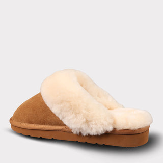 Lia Scuff Slipper - Chestnut