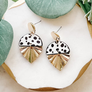 Teardrop Shape Animal Print Earrings